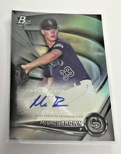 2022 Bowman Platinum McCade Brown Top Prospekt Auto Colorado Rockies - Bild 1 von 2