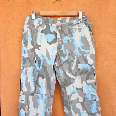 Pantalone Cargo Donna Vita Bassa Combat  Camouflage Multitasca tg 30  Skate y2k - Imagen 1 de 4