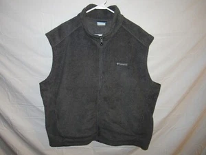 Columbia Men's Gray Zip Up Vest Sleeveless Fleece Jacket Size 2XL - Picture 1 of 5