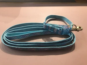 Dog Collar Matching 6 Foot Leash Mermaid Scales Sparkly Collar Size S-M 8”-14” - Picture 1 of 7