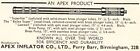 Vintage Apex Bicycle Pump Advert - Original 1955