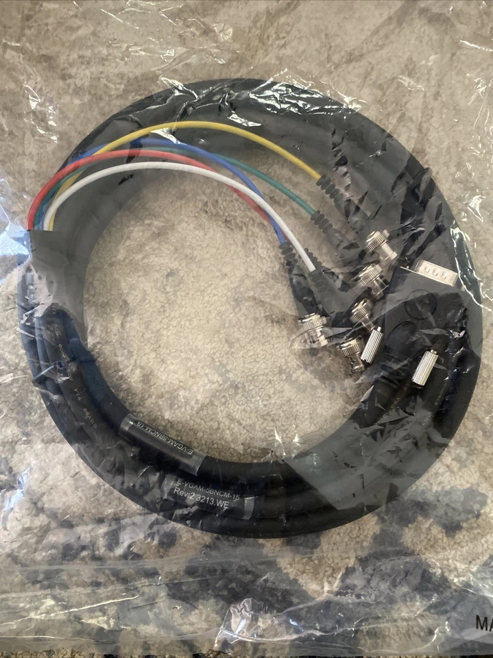 Liberty Cable E-VGAM-5BNCF-15 Premium Molded VGA Male to 5 BNC Female Cable NEW - Image 1 of 1