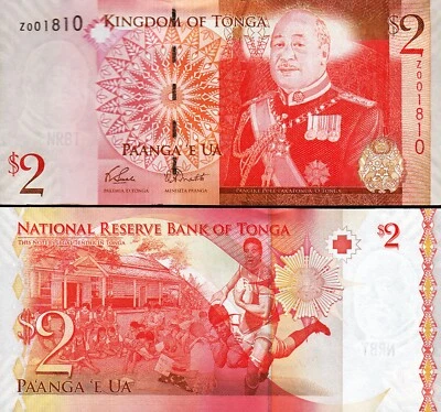 Tonga 2 Pa'anga 2008, Replacement Z Prefix, UNC, P-38 - Image 1 of 3