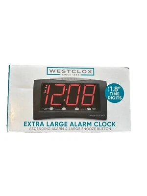 Westclox 3 in.   Black Alarm Clock Digital - Image 1 of 2