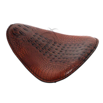 Conjunto de Assento Solo de Couro Marrom Motocicleta para Harley Cross Bones Heritage Softail - Imagem 1 de 4