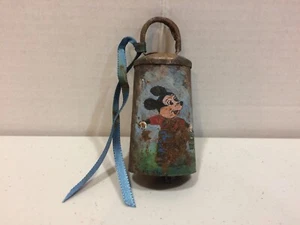 Vintage 1930er Original Disney Legend handbemalte Glocke - Mickey Mouse & Eimer - Bild 1 von 3
