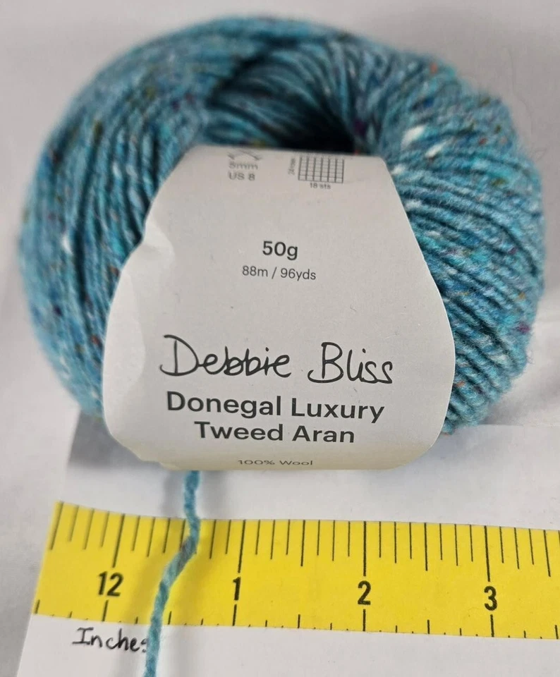 Debbie Bliss Yarn Donegal Luxury Tweed Aran 90% Wool 10% Angora 93y 1.76oz - Image 1 of 1