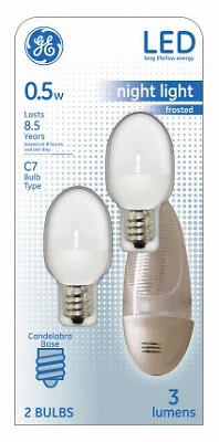 LED Night Light Bulb, C7, White, 5-Watts - Image 1 of 1