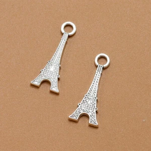 20 PCS Alloy Eiffel Tower Pendant Charm Pendants Necklace Bracelet - Picture 1 of 12