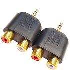 3.5mm Stereo to 2-RCA Splitter Audio Adapter Gold Plated 3.5mm TRS Male to Du...