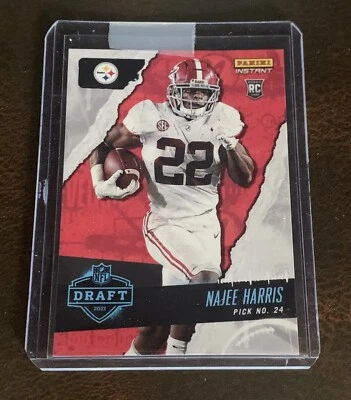 2021 PANINI INSTANT NFL DRAFT #15 NAJEE HARRIS -PICK NO. 24 PITTSBURGH STEELERS - Image 1 of 2
