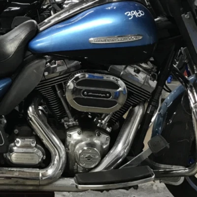 2011 Harley Electra скольжения воздухоочиститель всасывающий фильтр набор вентилятор хром - Изображение 1 из 4