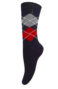 Peach Couture Soft and Warm Comfortable Cashmere Argyle Women's Socks  Black - Picture 1 of 3