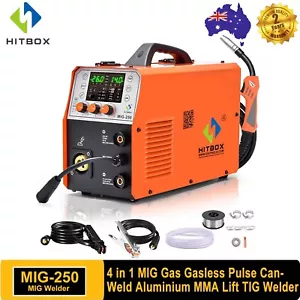 5 IN 1 Aluminium MIG Welder Pulse 250Amp TIG MMA MIG Gas Gasless Welding Machine - Picture 1 of 11