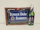 NEW SEALED Burger Brau Budweis City Beer 13x16" Metal Sign