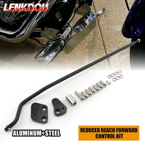 Reduced Reach Forward Control Adapter Kits For Harley Dyna FXDWG 2006-2017 Black - Picture 1 of 9