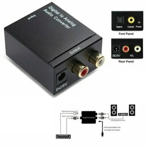 Koaxial Toslink Wandler Digital zu Analog RCA Audio Wandler DAC Adapter Kabel DE - Bild 1 von 11