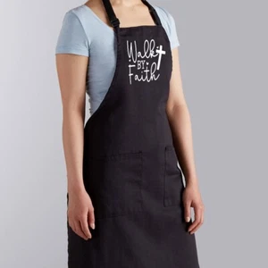 Delantal de regalo Walk By Faith chef parrilla de cocina barbacoa regalo religioso cristiano - Imagen 1 de 5