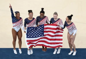 2024 Olympics: Womens Team Final, Gymnastics DVD -Andrade/Biles/Chiles/Lee - Imagen 1 de 15