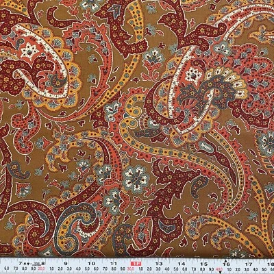 Laurel by Sentimental Studios for Moda Floral Paisley Brown Cotton BY THE YARD - Image 1 of 2
