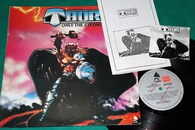 Thor - Only the strong BRAZIL PROMO LP 1985 With Press Release + Picture Manowar - Image 1 of 3
