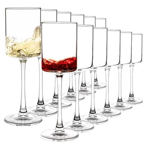 Elegante quadratische Weingläser 12er Set, Allzweck Rotweingläser zur Geburt... - Bild 1 von 7