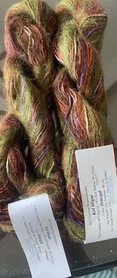 PRISM вручную окрашенная пряжа Kid Slique 2 мотки 66% вискоза 26% Kid Mohair8% нейлона, Сенегал - Изображение 1 из 3