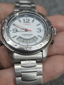 Anfang 2000er TIMEX EXPEDITION "SMILEY" Runde Analog/Digital Quarz Herrenuhr  - Bild 1 von 5