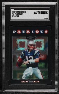 2008 Topps Chrome X-Fractor Tom Brady #TC3 SGC Authentic - Image 1 of 2
