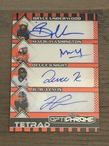 2025 Foglia Otticromatica Bryce Underwood Washington Deuce Cavaliere JuJu Lewis Auto 1/1 - Foto 1 di 2
