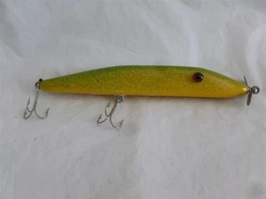  Lote de señuelos de arte popular vintage de madera con ojos de vidrio de 5-1/4 pulgadas sin marca P-731 - Imagen 1 de 11