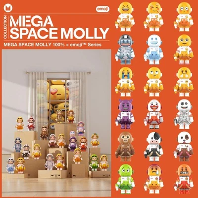 100% MEGA SPACE MOLLY X EMOJI SERIES CONFIRMED FIGURE DOLL IN OPEN BOX HOT CUTE  - Image 1 of 4