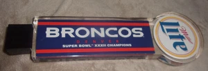 DENVER BRONCOS SUPER BOWL XXXII CHAMPIONS MILLER LITE ACRYLLIC BIER ZAPFHAHN GRIFF - Bild 1 von 2
