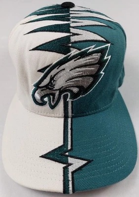 Chapéu vintage anos 90 Philadelphia Eagles Starter The Right NFL Pro Line alça de ondas de choque - Imagem 1 de 4