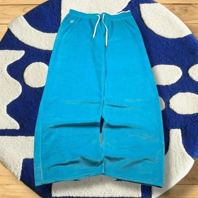 Rocawear Y2K Grunge Wide Leg Blue Velour Baggy Sweatpants Medium - Image 1 of 4