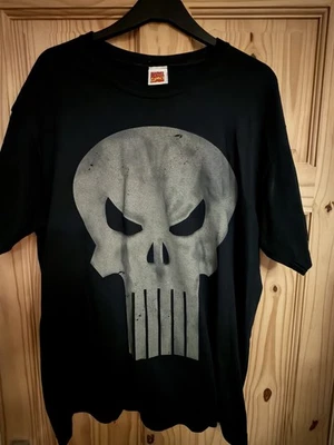 Camiseta The Punisher negra para hombre talla L grande, logotipo de calavera, artículo oficial Marvel - Imagen 1 de 4
