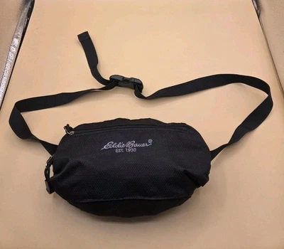 Vintage Eddie Bauer Packable Backpack Black Lightweight - Image 1 of 4