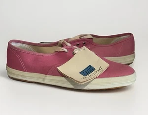 Deadstock Vintage 90’s Keds Canvas PINK Sneakers Women’s Size 8.5 Unworn Shoes - Picture 1 of 5