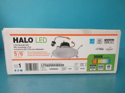 NUEVO HALO EMPOTRADO LT56 RETROFIT LED 5"/6" LUZ LT560WH6930 NUEVO EN CAJA 65W Blanco Foto 1 de 4