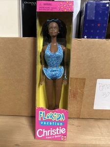 1998 Florida Vacation Christie African American Barbie Worn Box 20536 New In Box - Picture 1 of 4