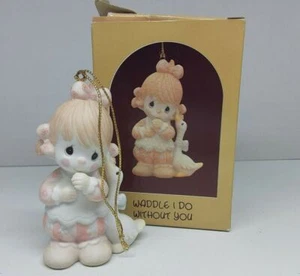 1987 Precious Moments Collection Waddle I Do Without You Ornament 112364 - NIB - Picture 1 of 10