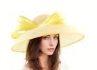 Lemon Yellow Kentucky Derby Hats Royal Ascot Church Ladies Race Day Tea Garden