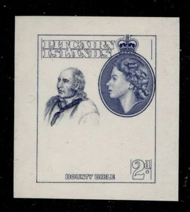 Marco TRISTAN DA CUNHA QEII SG20, 1957 2d solo prueba de etapa temprana de grabado - Imagen 1 de 1