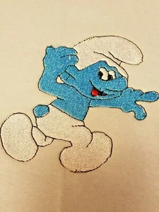 Personalisierte Stickerei Babydecke Schlumpf  - Bild 1 von 1