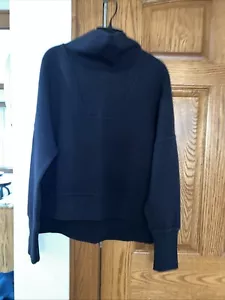 Women’s Calia Black Funnel Neck Herringbone Oversized Sz X Small New Nwt - Picture 1 of 5
