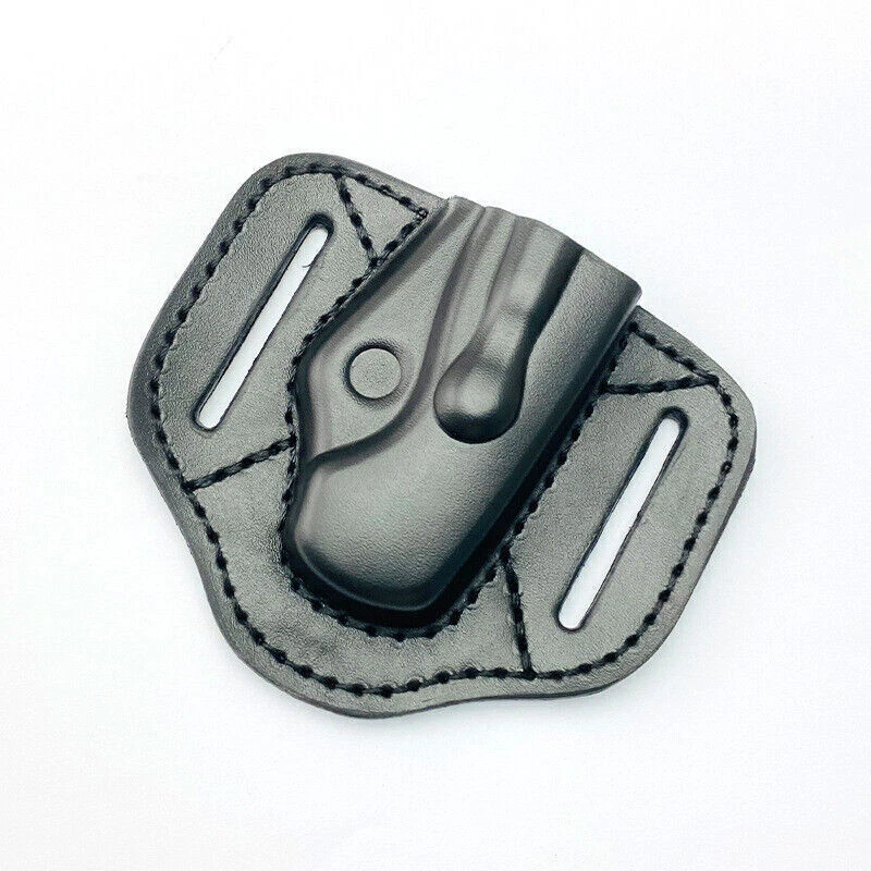 MARKENLOS Funda de cuero para navaja bolsa de cuero abierta superior para Spyderco Para3