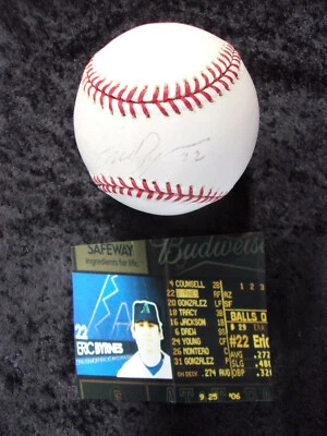 Béisbol Eric Byrnes Arizona Diamondbacks Firmado Rawlings OMLB Bud Selig Foto 1 de 2