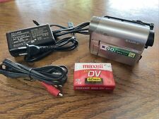 Sony Dcr-Hc52 MiniDv Handy Cam with Power Adapter Video Cables and Tape