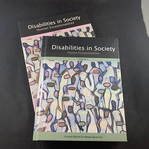 2009 DISABILITIES IN SOCIETY HUMAN EXCEPTIONALTIES VOL 1 & 2 TEXTBOOK ROWAN U - Picture 1 of 10