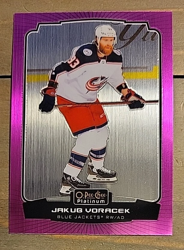 2022-23 O-Pee-Chee Platinum OPC  Matte Pink #85 Jakub Voracek Columbus Blue  - Image 1 of 2